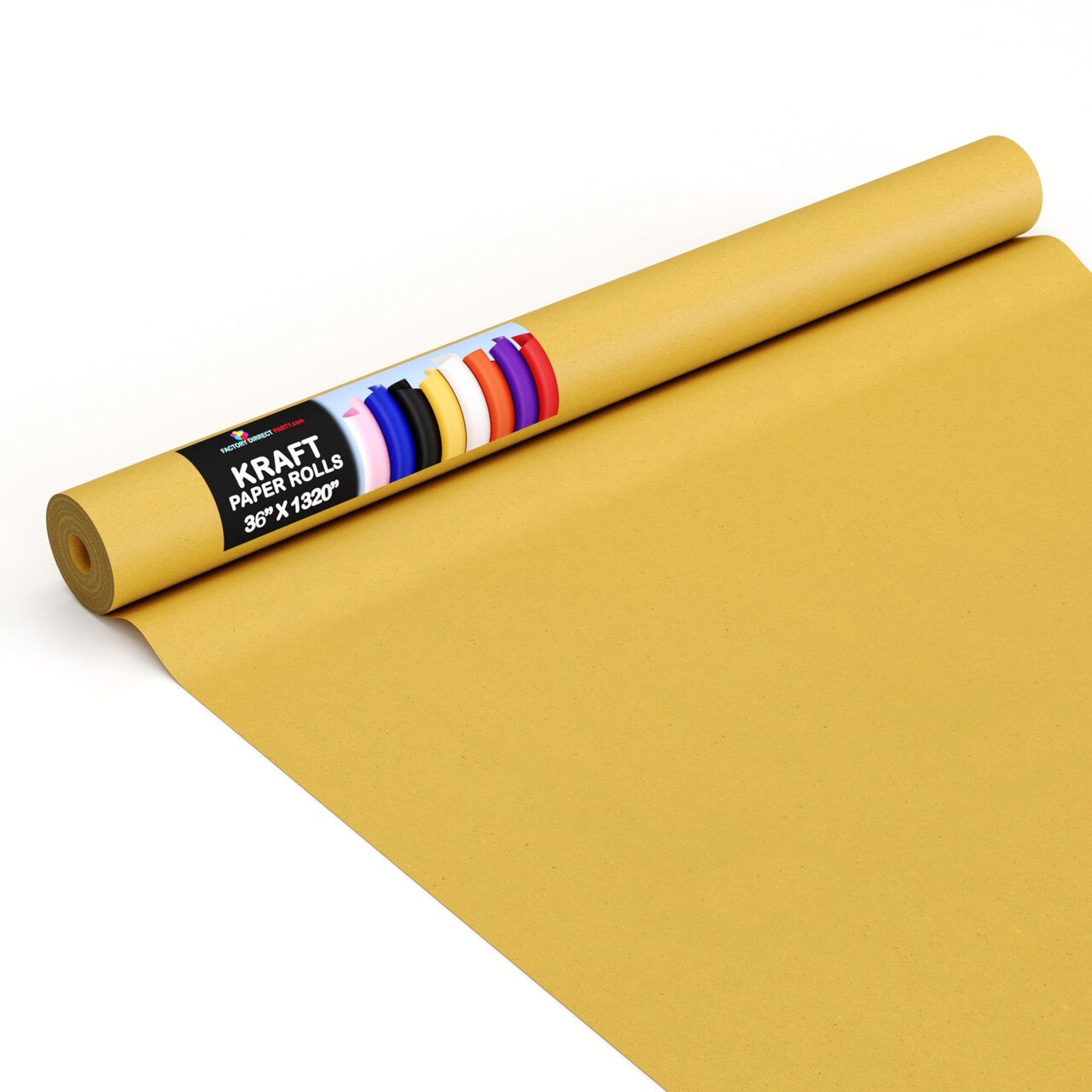 Kraft Paper Roll 36" X 1320" (110' Ft) Colored Paper Roll - Packing Paper Roll - Craft Supplies - Kraft Wrapping Paper Perfect as Shipping Paper Craft Paper Roll by Crown Display